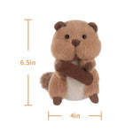 Bashful Beaver Plush Stuffed Animals For Kids, Soft Cute Plush Toys For Baby Girl And Boy, Fluffy Bashful Beaver Brown