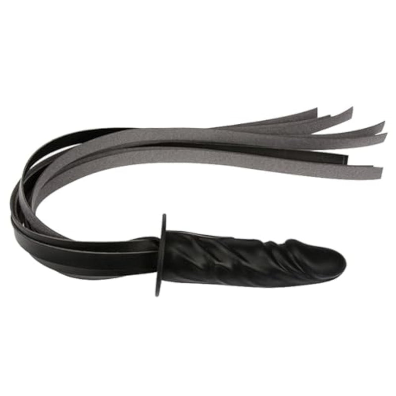 Sm Flogger Sex Flogger&Dildo 2-In-1 Leather Whip Sex Toy Binding Sex Spanking Whip Sexual Abuse Bdsm Fetish Flirting Slave Sex Whip Role Playing And Binding Sex Games
