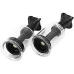 3 Size Screw Pump 2Pcs Nipple Vacuum Cup Sucker Enlargement Enhancer Sucking Nipple Pump Nipple Inversion Manual Massage Relaxation Relief (2.5Cm)