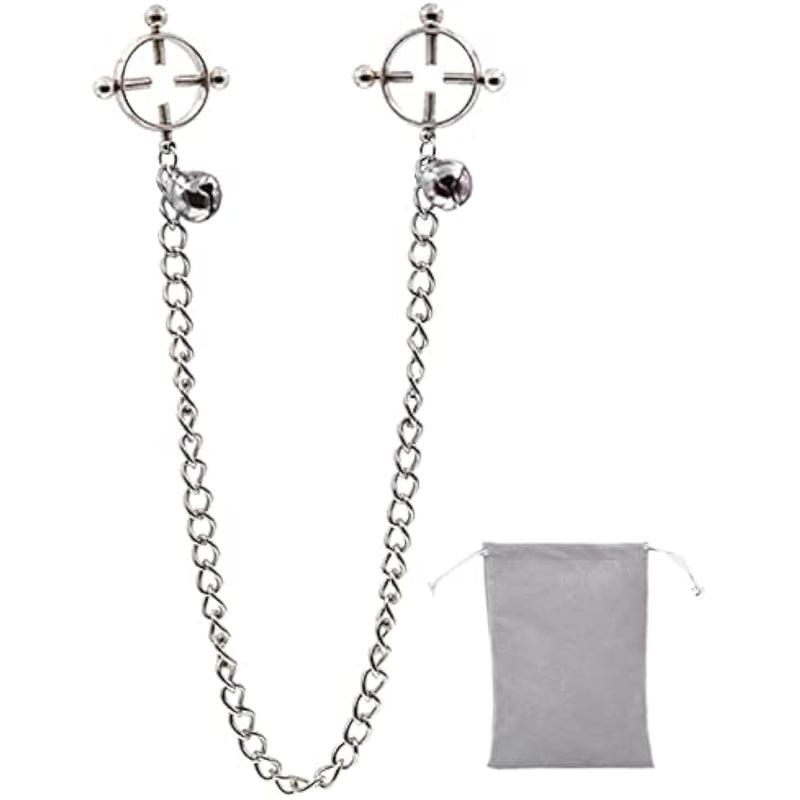 Adjustable Sexy Nipple Clip Clamps Screws Non Piercing Strong Clip On Nipple Jewelry For Women With Soft Bag