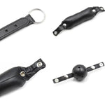 Bdsm Open Mouth Gag Sponge Plug Ball Gag Adjustable Faux Leather Fetish Open Mouth Ball Gag Sex Toy For Women Men Adults Couples Sm Sex Bondage Bed Restraints Role Play Sex Game