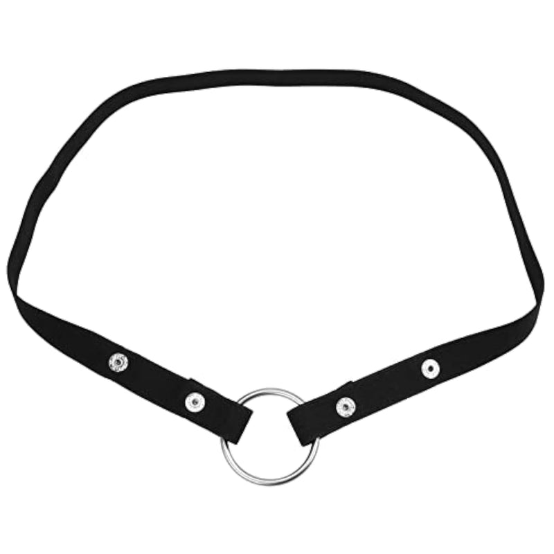 Adjustable Men's Chastity Belt with Anti-Fall Auxiliary Cage and Condom Lock