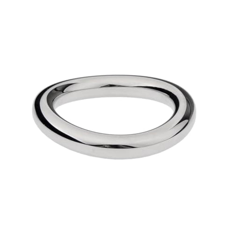 Stainless Steel Penis Ring,Arc Ring Delay Ring,Male Delaying Ejaculation Penis Ring, Sm Rings Erection Penis Bdsm Toy Chastity Bondage Sex Toys For Men (Silver, 45Mm)