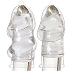 Transparent Soft Open Sleeve Men'S Deepened Thread Trainer G-Spot Stimulation Couples Share Penis Ring