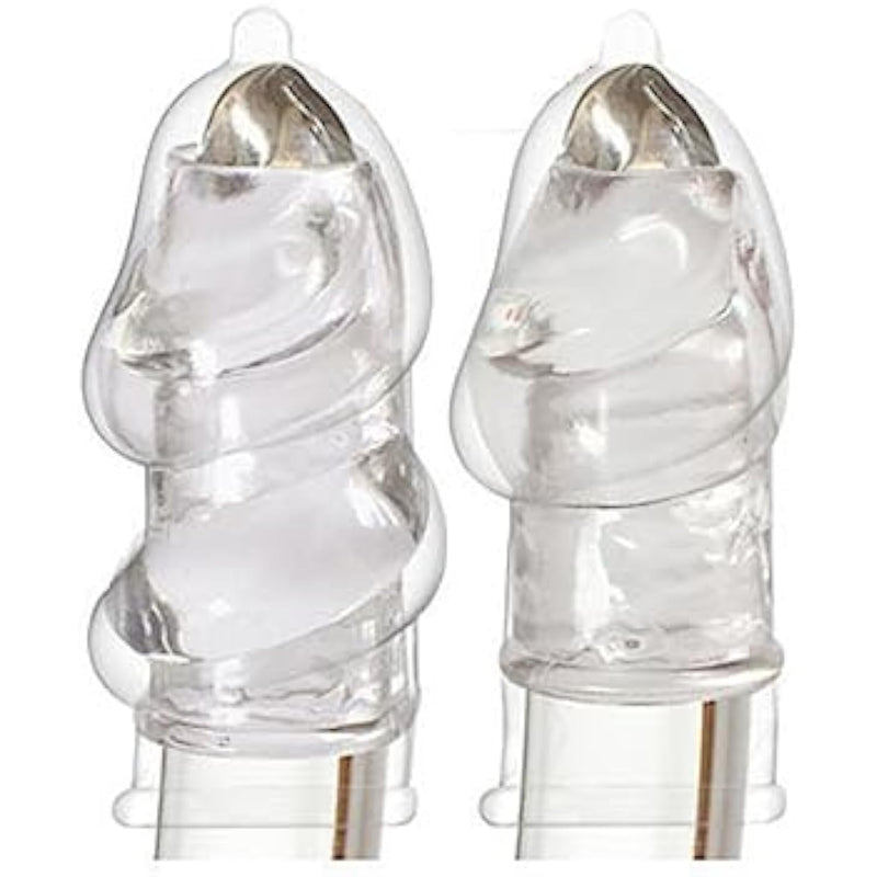 Transparent Soft Open Sleeve Men'S Deepened Thread Trainer G-Spot Stimulation Couples Share Penis Ring