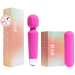 Vibrator Wand Sex Toys [Clit Stimulator Vibrators] - Hot Pink And Bullet Hum Massager - [Mini Vibrator Sex Toy] - Hot Pink