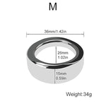 Stainless Steel Male Cock Ring Glans Ring Metal Penis Ring Delayed Ejaculation Increase Stimulation Sex Toys For Men (Medium)