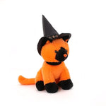 Aliens Spooky Halloween Witch Cat Stuffed Animal - Adorable & Cuddly Plush Toy - Perfect Halloween Decor & Gift - Limited Edition Collectible 7 Inch Orange Witch