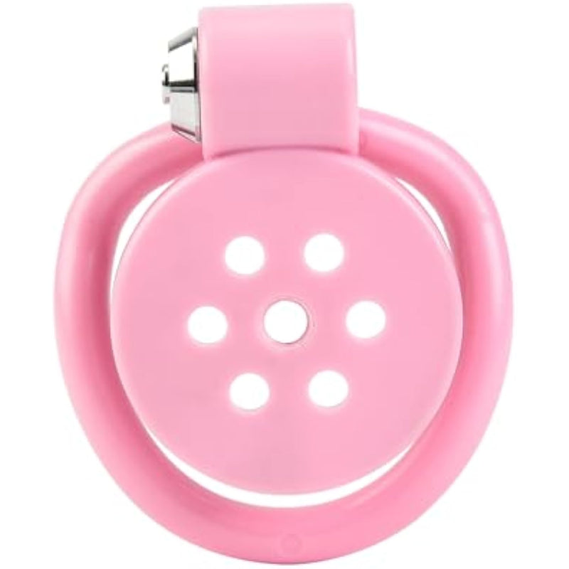 Male Flat Chastity Cage Chastity Lock With 7 Holes Penis Chastity Device Men Beginner Cage Bondage Cock Cage To Prevent Erection Adult Sex Toys