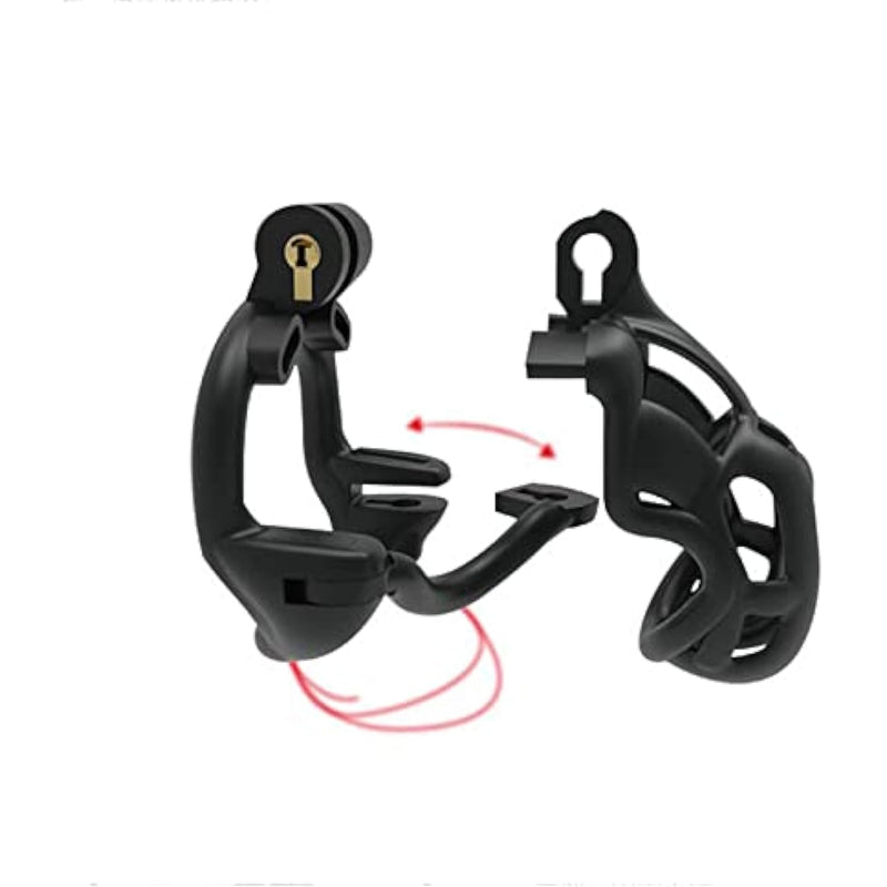 Male Chastity Lock Cb Kit, Cock Cage Double Lock Design Chastity Lock Breathable,55,S