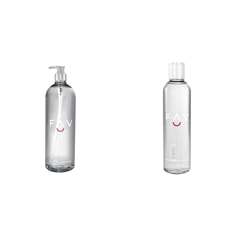 Water Based Personal Lubricant Bundle - 33.5 Fl Oz And 8.25 Fl Oz Bottles, Premium Formula, Natural Feel, Toy Friendly