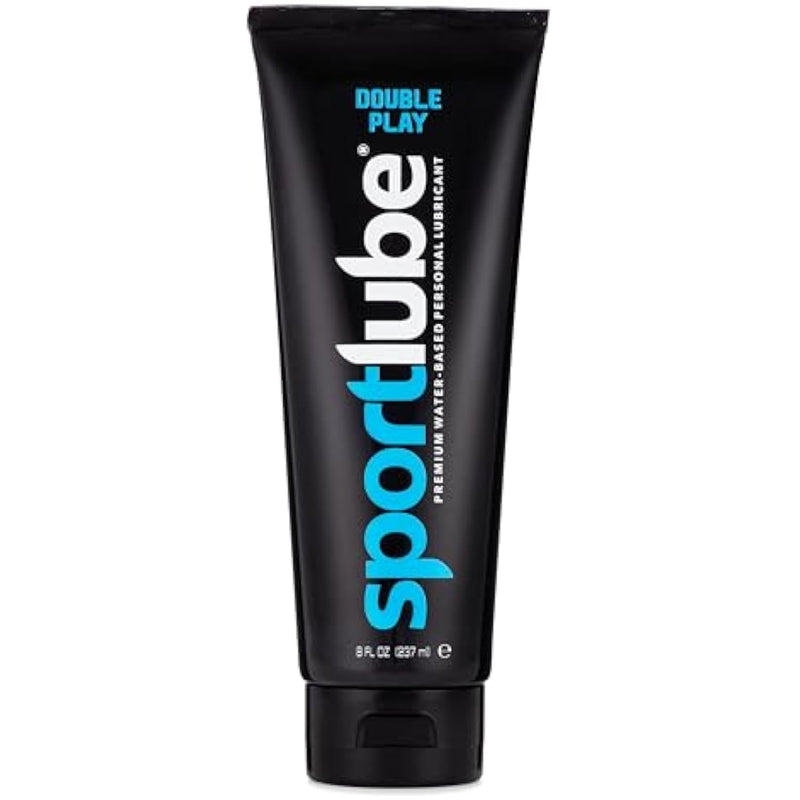 Double Play Premium Water-Based Personal Lubricant 8Oz Tube - Intimate Sex Lube For Men, Women, & Couples - Natural Feel, Silky Smooth, Non-Staining