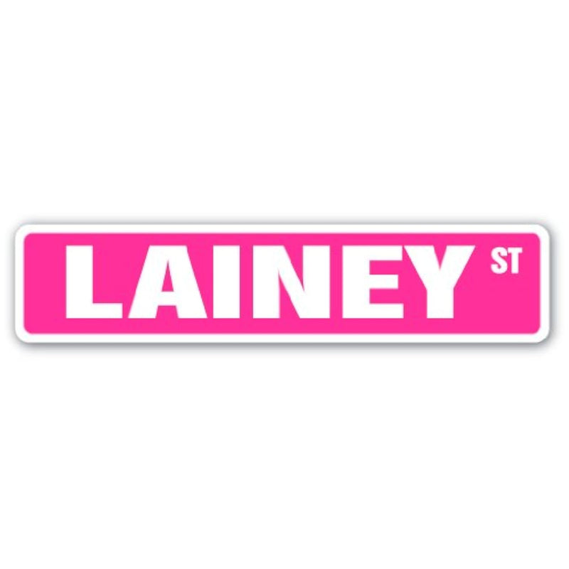 Lainey Street Sign Childrens Name Room Sign | Indoor/Outdoor |  18" Wide Plast