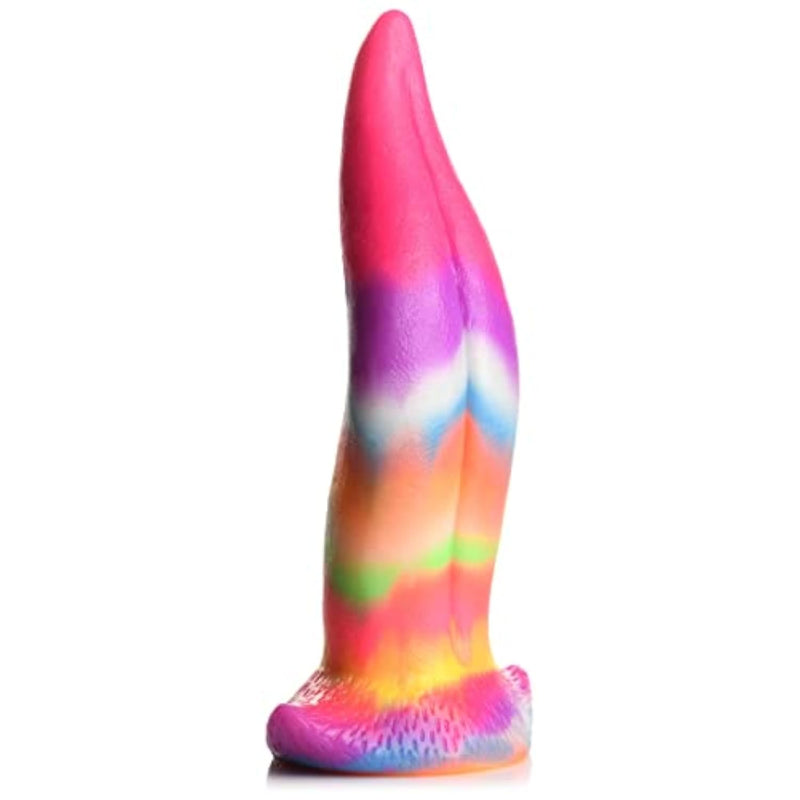 Unicorn Kiss Unipeg Tongue Glow-In-The-Dark Silicone Dildo For Men, Women And Couples. Glow In The Dark With Suction Base. 1 Piece