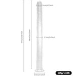 18.7 Inch Extra Super Long Dildo Anal Plug Sex Toys for Deepest Sex, Clear Realistic No-Balls Huge Big Giant Dildos with Strong Suction Cup Hands-Free Play Flexible Penis Butt Plugs for Women Men Gay