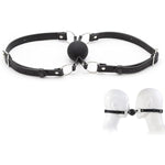 Adjustable Leather Bdsm Gag Suitable For Couples Restraints Sex Toys Open Mouth Ballgag Muzzles Adult Role Play