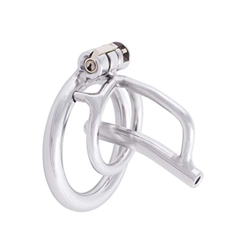 Male Chastity Cage Device Belt Stainless Steel Urethral Tube Sm Penis Exercise Sex Toys D450 (50Mm L Size)