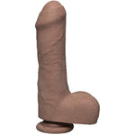 Doc Johnson The D - Uncut D - 7 Inch with Balls - ULTRASKYN - 7" Long and 1.75" Wide - Suction Cup Base - O-Ring Harness Compatible Dildo - for Adults Only, Caramel