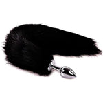 Butt Plug Fox Tail Cosplay Anal Plug Anal Butt Plug Adult Sex Toys For Beginner Women Men Couple (18" Black-1)