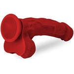 Lucky 6.5" Premium Silicone Dildo Red With Suction Cup