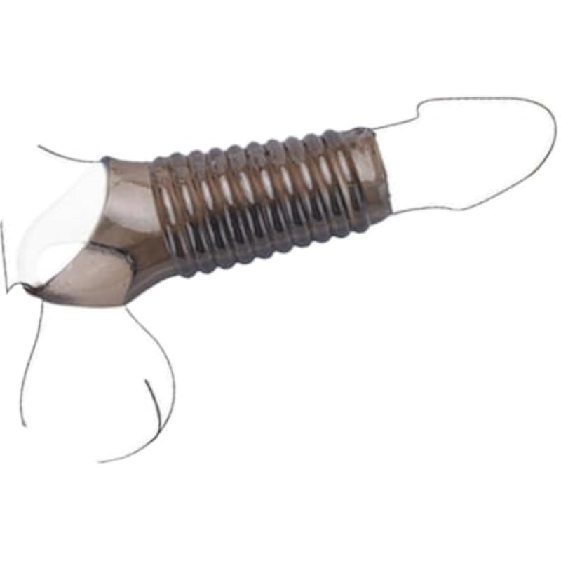 Silicone Penis Extender Sleeve Reusable Penis Rings Enlargement Enhancer Delay Cock Rings Sex Toys For Men (A)