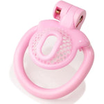 Lightweight Male Chastity Cage For Men Chastity Device Lock Design Bdsm Sex Toys For Couples With 4 Sizes Rings (Large, B Pink)