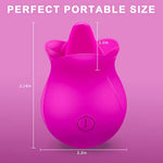 Clitoral Licking Tongue Vibrator With 10 Strong Vibration Modes, Clit Mini Rose Vibrator For Nipples And Clitoris Quick Orgasm, Rechargeable & Waterproof Adult Sex Toy For Women And Couples