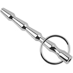 Male Hollow Stainless Steel Urethral Sounds Dilators With Penis Cock Rings Multi Beads Penis Plug