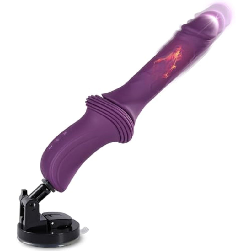 Sex Toys Dildo Vibrator Machines - 12.85 Inch Realistic Dildos With 10 Vibration & 3 Thrusting & Heating Modes, Adult Machine G Spot Clit Anal Toy With Removable Suction Cup For Women Men Couple