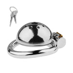 Male Chastity Device Cock Cage Made Of Metal Sm Sex Toys Curved Ring Chasity Cages With Invisible Lock And Multiple Holes For Bondage Of Men'S Penises (1.57In,S)
