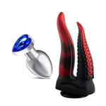 Monster Double-Ended Dildo + Heart Shaped Anal Butt Plugs
