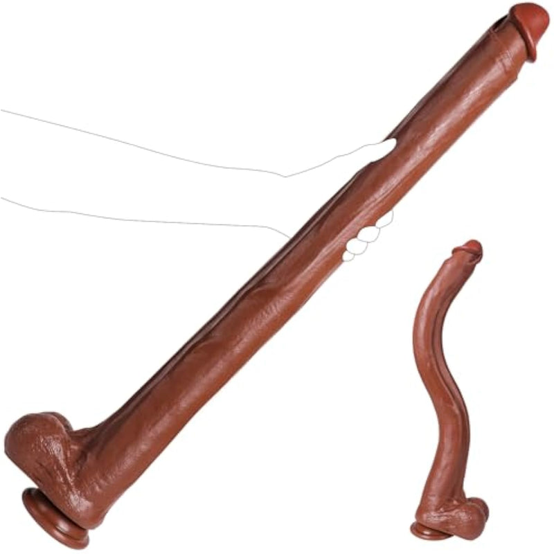 22.64 Inch Super Long Dildo Huge Giant Dildo For Deepest Sex,Realistic Big Thick Anal Dildo With Small Glans,Soft Flexible Strap On Dildo With Strong Suction Cup Large Dildo Sex Toys For Women Men Gay