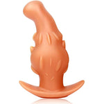 Pitaya Anal Plug, Super Soft Butt Plug, Fruit Dildo, G-Spot Orgasm Masturbation?Device, Anal Training Device, Training Sex Toys With T-Shaped Base For Men And Women Silicone Gold (L)