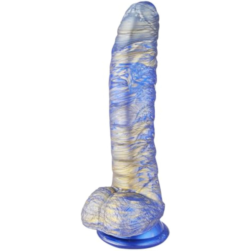 8.66 Inch Realistic Huge Silicone Dildo For Women? Big Dildo With Strong -Suction Cup?Adullt Toys For Women Pleasure Dildo ?Dildo For Men (8.66 Blue Gold)