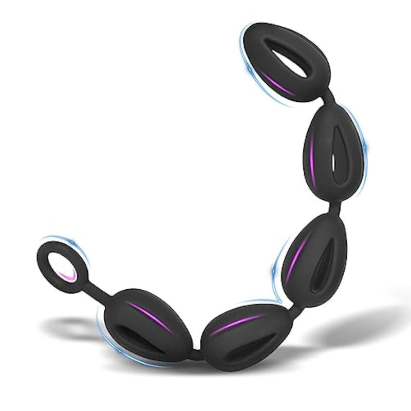 Extra Long Large Size Black Pull Bead Anal Masturbator Toy for Adult Sex Pleasure