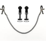 Metal Chain Nipple Clamps With Sucker 2Pcs Sucking Set Non-Piercing Adjustable Nipple Clips Breast Cups For Women