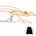 Chastity Device Lock Code Pin Heart-Shaped Necklace Key for Couples