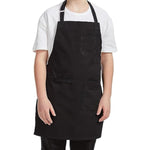 Kids Adjustable Black Apron for Kitchen Protection