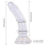 5.3 Inches Realistic Dildo, Sex Toys For G Spot Stimulator & Anal Dildos Lifelike Fake Penis For Women/Men/Gay (Clear)