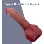 8.6" Curved Realistic Dildo For Massage Gun Thrusting Liquid Silicone Dildo G-Spot Orgasm Big Dick Wand Lifelike Penis For Vagina & Anal Play(Brown)