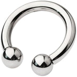 Chastity Penis Ring With Round Head Massage Beads, Male Glans Ring Weighted Scrotum Pendant Stretcher In 4 Sizes, Cock Ring Sm Bondage Sex Toys For Men (Silver,40Mm)