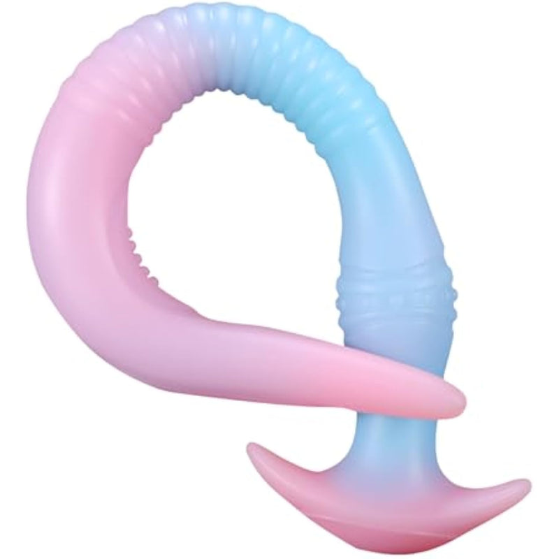 11.4“ Fantasy Long Anal Plug Dildo, Soft Liquid Silicone Material, Suitable For Male And Female Vaginal Prostate Massage, Anal Training, G-Spot Stimulation, Pink
