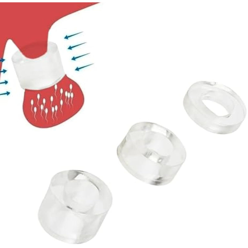 3-Piece Penis Ring Set Ball Testicle Stretcher, Cock Ring For Men In 3 Different Sizes, Round Thickened Glans Ring Sex Toys Cbt Penis Scrotum Pendant For Mens (White)