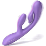 G-Spot Clitoral Rabbit Vibrator For Woman - 3 In 1 High-Frequency Vaginal Anal Dildo Massager With 10 Vibration Modes, Waterproof Liquid Silicone Adult Sex Toys U-Spot Stimulator For Female Orgasm