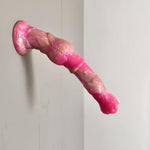 Realistic Long Horse Dildo, 12Inch Monster Dildos With Knot And Suction Cup Thick Waterproof Pink Silicone Dragon Dildo Anal Plug Toys For Women Men G Spot Anal Play