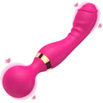 Vibrator Wand Sex Toys, Dual-Sided Vibrator With 20 Patterns & 8 Speeds Of Pleasure, Quiet Vibrators For Woman, Waterproof Wand Vibrator And Strong Vibrators (Hot Pink)