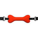 Silicone Dog Bone Mouth Gag With Leather Handcuffs Restraint Set Bdsm Open Mouth Gag Sex Toys Adjustable Strap Mouth Plug Dog Bones Gag Handcuffs For Women Men Couples Bondage Toys (Red)