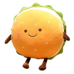 Hamburger Plush Pillow - Hamburger Stuffed Pillow - Food Plush Pillow - Home Decoration Christmas Birthday Gift For Kids Boys Girls (13.7")