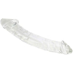Large Clear Double Ended Glass Dildo Double Side Crystal Penis G-Spot Stimulator Female Masturbator (Large)
