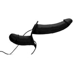 Power Pegger Black Silicone Vibrating Double Dildo With Harness